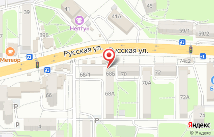 Банкомат АКБ Росбанк на Русской улице, 68б на карте