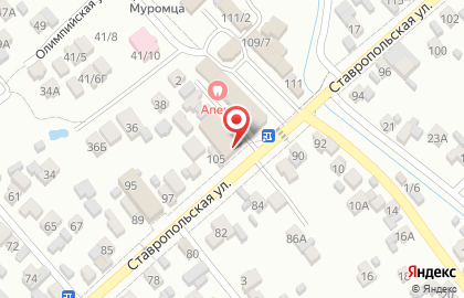 Супермаркет Пятерочка на Ставропольской улице на карте