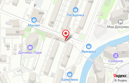 Продуктовый магазин в Сочи на карте