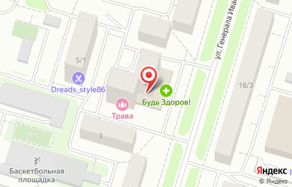 Сервисный центр Notebook86 на улице Генерала Иванова на карте