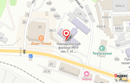 Находкинский филиал Морской государственный университет им. адмирала Г.И. Невельского на карте