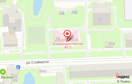 Кожно-венерологический диспансер №7 на проспекте Ветеранов на карте