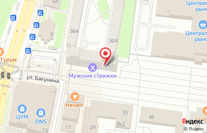 Магазин детских товаров Малютка в Железнодорожном районе на карте