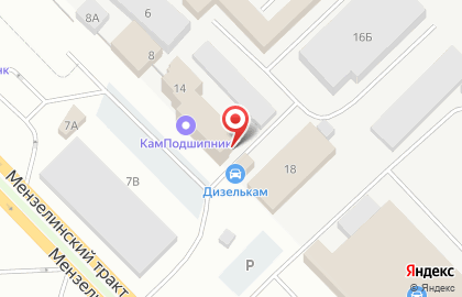 Торговый дом по продаже подшипников и РТИ Ринкам на Мензелинском тракте на карте