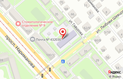 Детский сад №50, комбинированного вида на улице Гафурова на карте