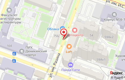 Белые облака в Октябрьском районе на карте