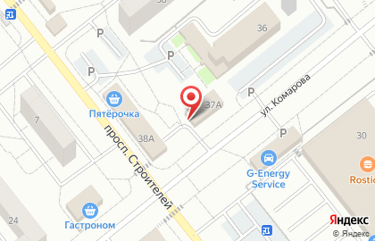 Кафе Березовая роща на проспекте Строителей на карте
