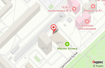 Мастерская по ремонту обуви и изготовлению ключей на Цветочном бульваре на карте