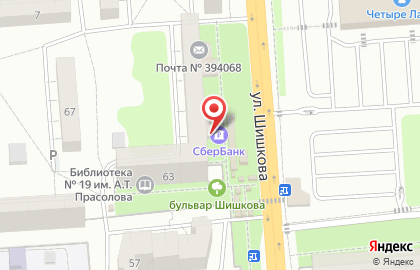СберБанк в Воронеже на карте