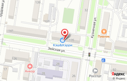 Банкомат СберБанк на Зейской улице, 135 на карте