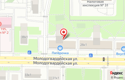 Росинка на Молодогвардейской улице на карте