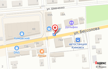 Киоск по продаже фастфудной продукции в Кимовске на карте