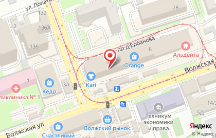 Цветочное ателье Романтика в Октябрьском районе на карте