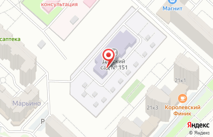 Детский сад №151 в Дзержинском районе на карте