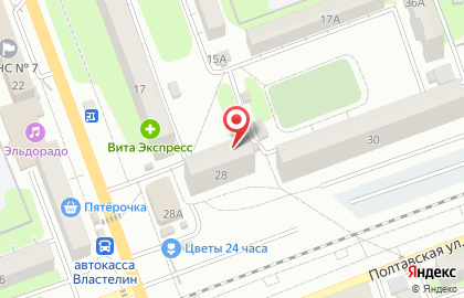 Салон-парикмахерская Элен на Полтавской улице на карте