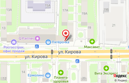 Первый частный мясной завод Бычков на улице Кирова на карте
