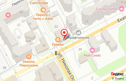 Адвокатский кабинет Зверевой Т.Н. на Екатерининской улице на карте