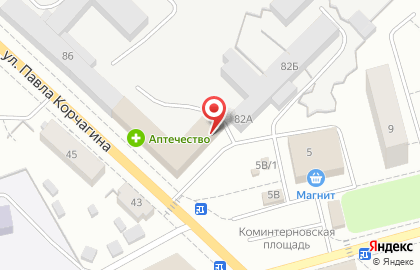 Магазин Автогир-киров на улице Павла Корчагина на карте