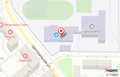 Футбольный клуб Лавина на Центральной улице на карте