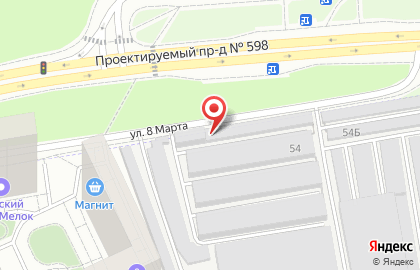Автокомплекс на улице 8 Марта на карте