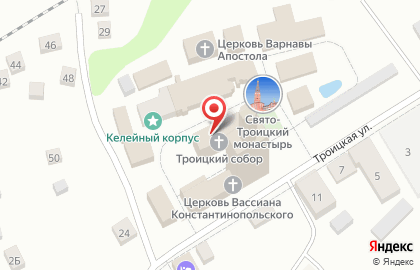 Свято-Троицкий мужской монастырь в Чебоксарах на карте