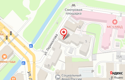 Туристическое агентство Комета на улице Лермонтова на карте