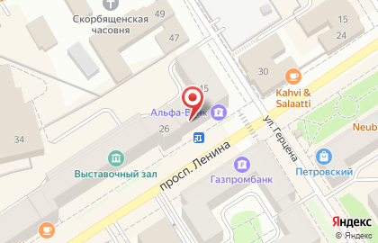 Магазин Комус на проспекте Ленина на карте