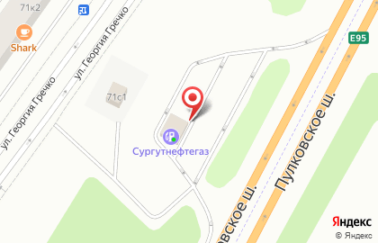 Автозаправочная станция Киришиавтосервис на Пулковском шоссе на карте