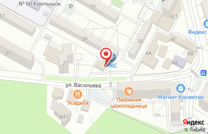 Мясной магазин Кубань-М на улице Васильева на карте