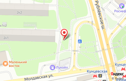 Киоск по продаже хлебобулочных изделий, район Кунцево на Молдавской улице на карте