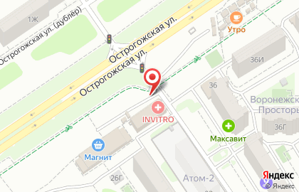 Медицинская компания Инвитро на улице Курчатова на карте
