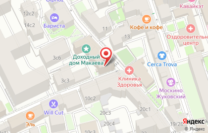 Студия косметологии Кожа в Казарменном переулке на карте