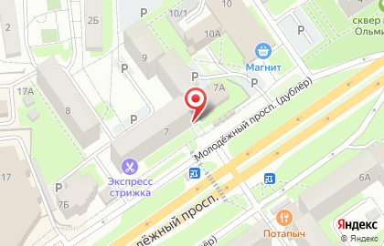 Магазин разливных напитков Разливайка в микрорайоне Ольминского на карте