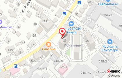 Продуктовый магазин на ул. Гастелло, 28а на карте