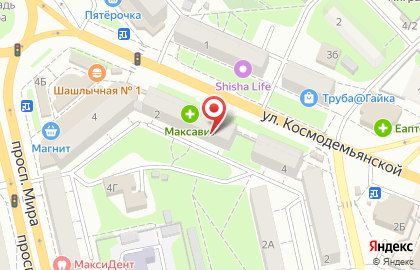 Магазин молочных продуктов на улице З.Космодемьянской на карте