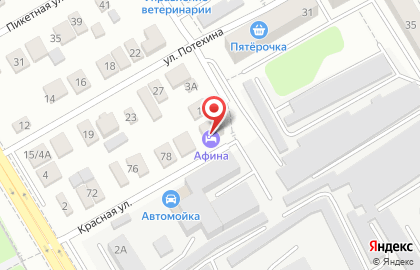 Гостиничный комплекс Афина в Ленинском районе на карте