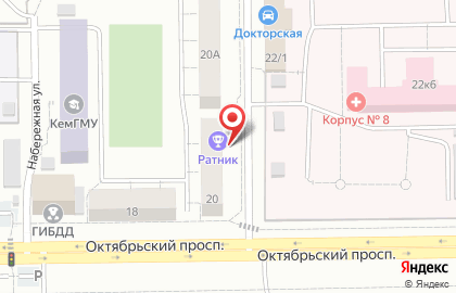 Страйкбольный магазин Атака на Октябрьском проспекте на карте