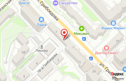 Компьютерный супермаркет НИКС Рязань на улице Грибоедова на карте