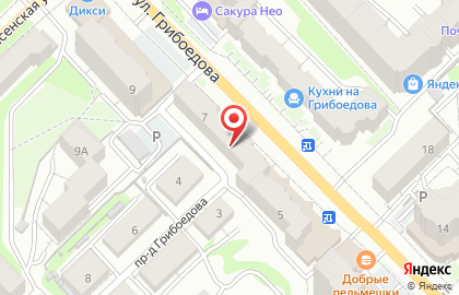 Компьютерный супермаркет НИКС Рязань на улице Грибоедова на карте