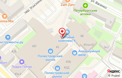 Зоомагазин Minizoomarket на Полюстровском проспекте на карте
