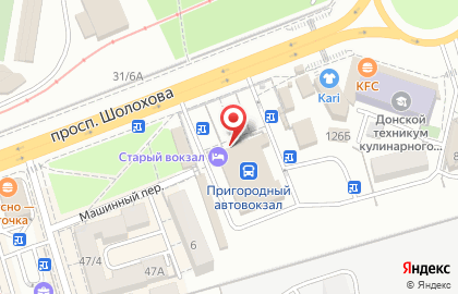 Пригородный автовокзал, г. Ростов-на-Дону на карте