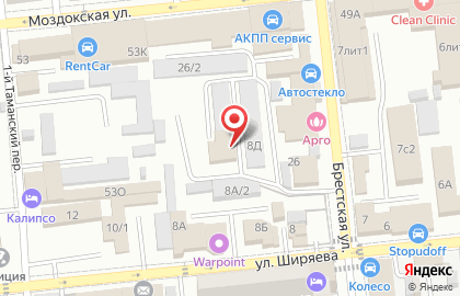 Автоцентр в Астрахани на карте