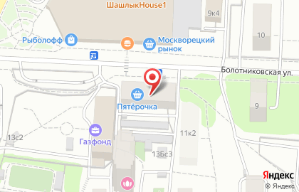 Ником на Болотниковской улице на карте