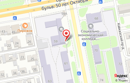 Тольяттинский социально-экономический колледж в Центральном районе на карте