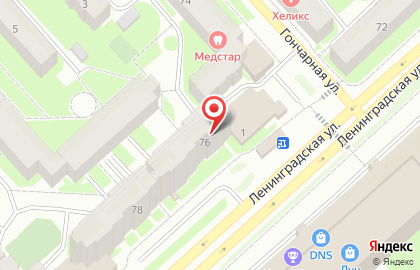 Сантэкс на улице Ленинградской на карте