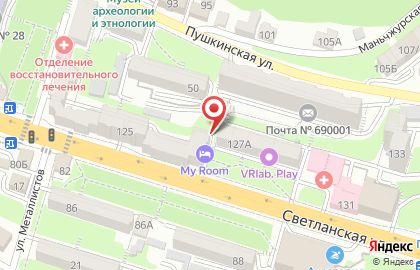 Сауна Александрия на Светланской улице на карте