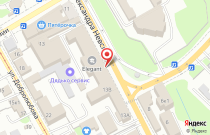 Магазин Мир мебели на улице Александра Невского на карте