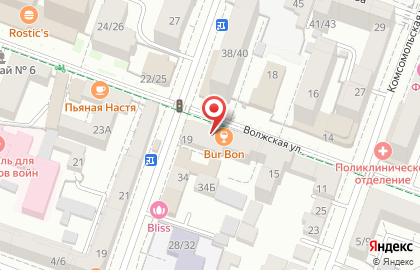 Туристическое агентство Зеленый Попугай на Волжской улице на карте