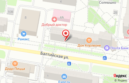 Компания Ирэн на Балтийской улице на карте