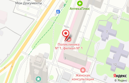 Поликлиника №1 в Йошкар-Оле на карте